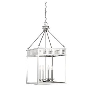 Savoy House William 4 Light Pendant in Polished Nickel