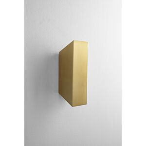 Duo 2-Light LED Wall Sconce in Aged Brass