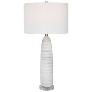 Levadia 1-Light Table Lamp in Brushed Nickel