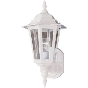 Maxim Builder Cast 14.75 Inch Outdoor Clear Glass Wall Lantern in White