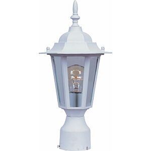 Builder Cast 1-Light Outdoor Pole/Post Lantern in White