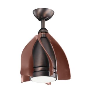 Kichler Terna 15 Inch LED Pendant Ceiling Fan in Oil Brushed Bronze