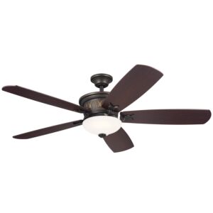 Crescent 1-Light 56" Ceiling Fan in Olde Bronze with Gold Highlights