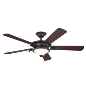 Rise 1-Light 60 Ceiling Fan in Olde Bronze with Gold Highlights
