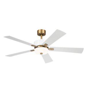 Icon 1-Light 56 Ceiling Fan in Brushed Natural Brass
