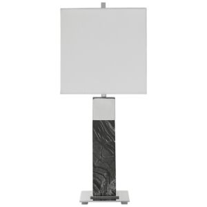 Pilaster 1-Light Table Lamp in Polished Nickel
