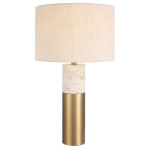 Uttermost 1-Light Gravitas Elegant Brass & Stone Lamp