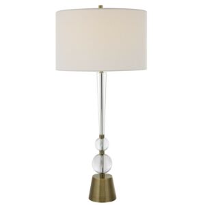 Annily 1-Light Table Lamp in Antiqued Brass