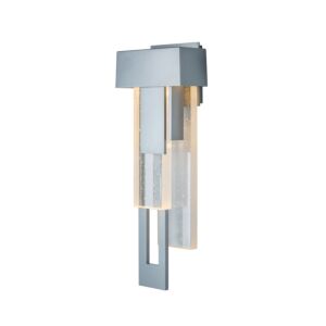Hubbardton Forge 19 Rainfall LED Outdoor Sconce in Coastal Burnished Steel