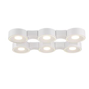 Stavro 6-Light LED Flush Mount Ceiling Light in White