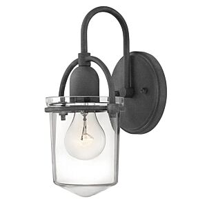 Hinkley Clancy 1-Light Wall Sconce In Aged Zinc