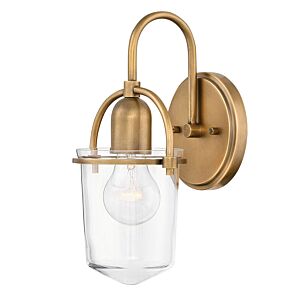 Hinkley Clancy 1-Light Wall Sconce In Lacquered Brass