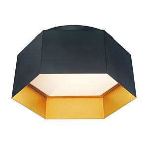  Honeycomb Ceiling Light in Black and Gold