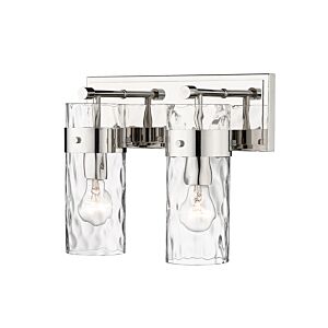 Z-Lite Fontaine 2-Light Bathroom Vanity Light In Polished Nickel