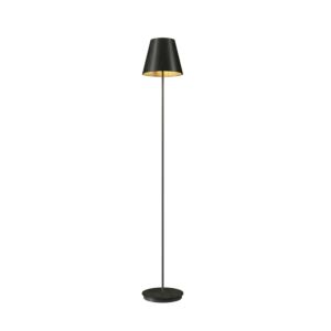 Conical 1-Light Floor Lamp in Charcoal
