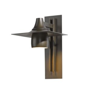 Hubbardton Forge 16 Inch Hood Large Outdoor Sconce in Coastal Bronze