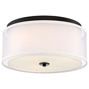 Minka Lavery Studio 5 3 Light Ceiling Light in Painted Bronze with Natural Brush