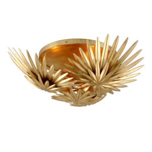 Savvy 3-Light Semi-Flush Mount Ceiling Light in Vintage Gold Leaf