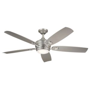 Tranquil 1-Light 56 Ceiling Fan in Brushed Nickel