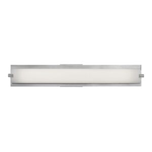 Geneva 1-Light LED Bathroom Vanity Light in Brushed Steel