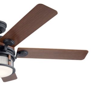 Kichler Ahrendale 1 Light 60 Inch Outdoor Ceiling Fan in Auburn Stained Finish
