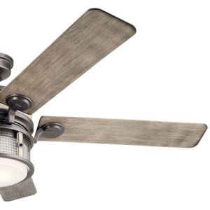 Kichler Ahrendale 1 Light 60 Inch Outdoor Ceiling Fan in Anvil Iron