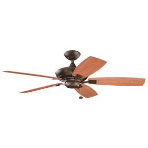 Kichler Canfield Patio 52 Inch Ceiling Fan in Tannery Bronze Pwdr Ct