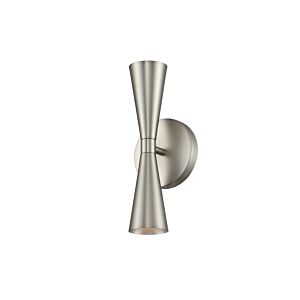 Milo 2-Light LED Wall Sconce in Satin Nickel