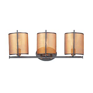 Maxim Caspian 3 Light Wall Sconce in Oil Rubbed Bronze and Antique Brass