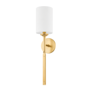 Brewster 1-Light Wall Sconce in Aged Brass