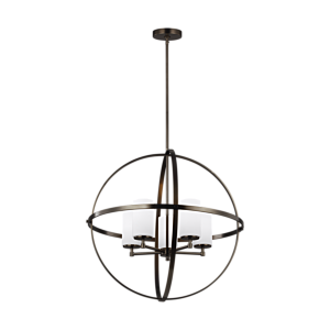 Sea Gull Alturas 5 Light Contemporary Chandelier in Brushed Oil Rubbed Bronze