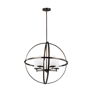 Sea Gull Alturas 5 Light LED Contemporary Chandelier in Brushed Oil Rubbed Bronze