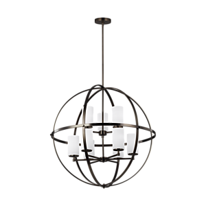 Generation Lighting Alturas 9-Light Contemporary Chandelier in Brushed Oil Rubbed Bronze
