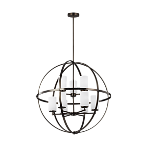 Generation Lighting Alturas 9-Light LED Contemporary Chandelier in Brushed Oil Rubbed Bronze