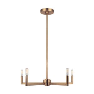 Fullton 5-Light LED Chandelier in Satin Brass