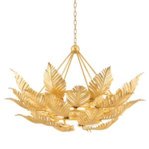 Tropicale 12-Light Pendant in Gold Leaf