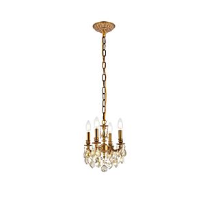 Lillie 4-Light Pendant in French Gold