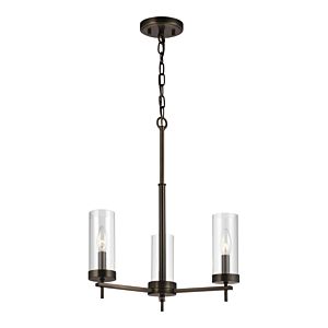 Sea Gull Zire 3 Light LED Chandelier in Brushed Oil Rubbed Bronze