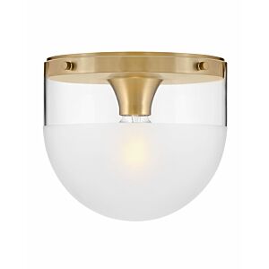 Hinkley Beck 1-Light Flush Mount Ceiling Light In Lacquered Brass