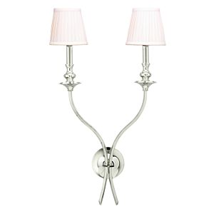 Hudson Valley Monroe 2 Light 29 Inch Wall Sconce in Polished Nickel
