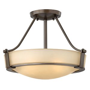 Hathaway 3-Light Semi-Flush Ceiling Light in Olde Bronze