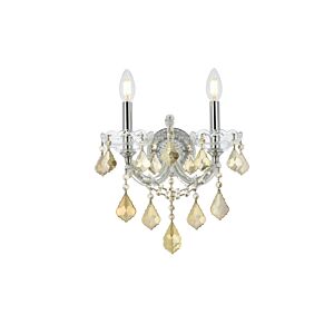 Maria Theresa 2-Light Wall Sconce in Chrome