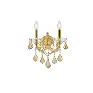 Maria Theresa 2-Light Wall Sconce in Gold