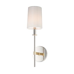 Maxim Uptown Wall Sconce in Satin Brass and Polished Nickel