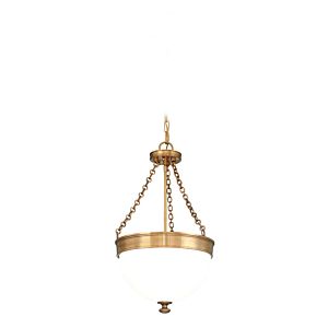 Hudson Valley Barrington 3 Light 24 Inch Pendant Light in Aged Brass