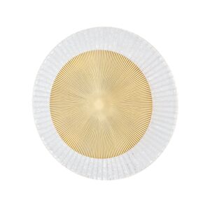 Topaz 1-Light LED Flush Mount Ceiling Light in Vintage Polished Brass