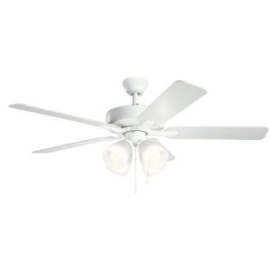 Kichler Basics Pro Premier 4 Light 52 Inch Indoor Ceiling Fan in White