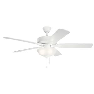 Kichler Basics Pro Select 3 Light 52 Inch Indoor Ceiling Fan in Matte White