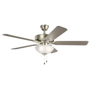 Kichler Basics Pro Select 3 Light 52 Inch Indoor Ceiling Fan in Brushed Nickel