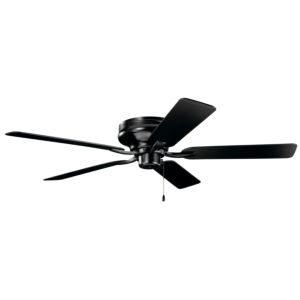 Kichler Basics Pro Legacy Patio 52 Inch Indoor/Outdoor Flush Mount Ceiling Fan in Satin Black